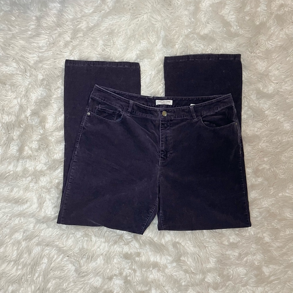 Coldwater Creek purple corduroy pants